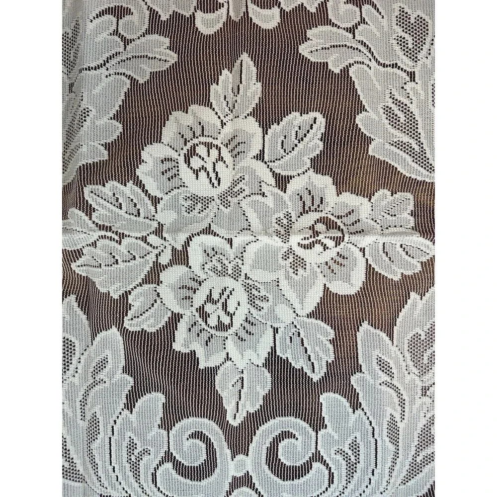 Vintage Lace Napkins Set Floral Burgundy Cranberry Cream USA Lot 4 Table Linens